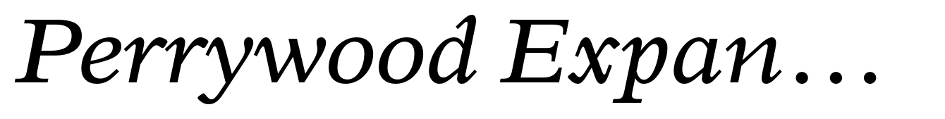 Perrywood Expanded Semi Bold Italic